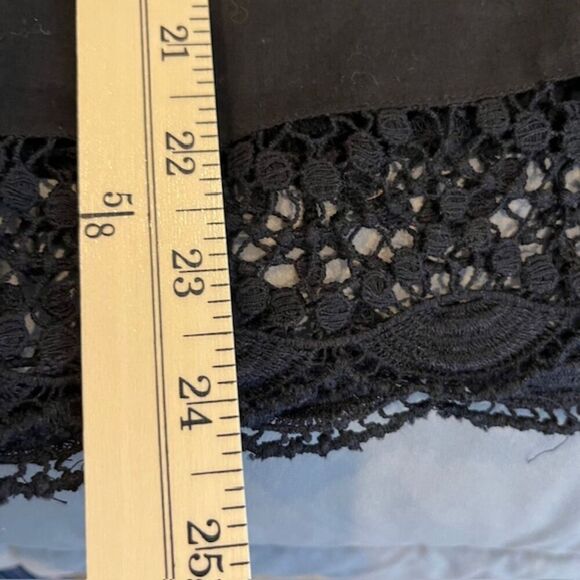Joie Sigrid Black Eyelet Blouse Cap Sleeve Lacy 100% Cotton Oversized XS - Picture 12 of 13